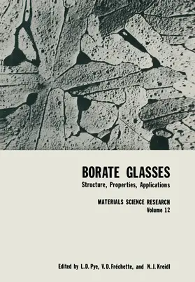 Pye / Kreidl / Fréchette |  Borate Glasses | Buch |  Sack Fachmedien