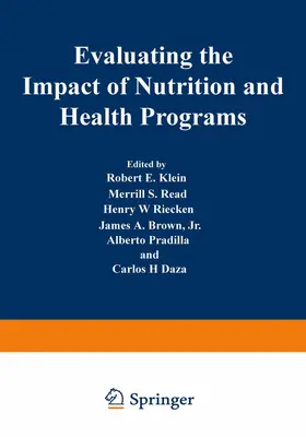 Klein |  Evaluating the Impact of Nutrition and Health Programs | Buch |  Sack Fachmedien