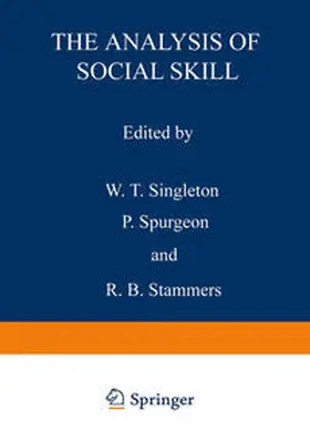 Singleton |  The Analysis of Social Skill | eBook | Sack Fachmedien