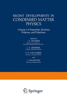 Devreese |  Recent Developments in Condensed Matter Physics | Buch |  Sack Fachmedien