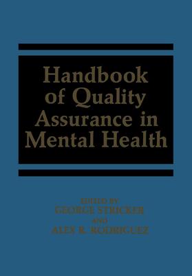 Shueman / Rodriguez |  Handbook of Quality Assurance in Mental Health | Buch |  Sack Fachmedien