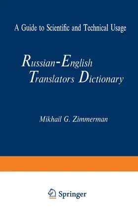 Zimmerman |  Russian-English Translators Dictionary | Buch |  Sack Fachmedien