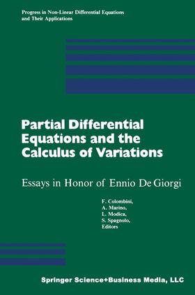 COLOMBINI / SPAGNOLA / MARINO |  Partial Differential Equations and the Calculus of Variations | Buch |  Sack Fachmedien