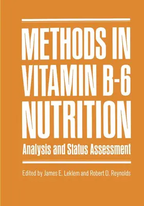 Leklem |  Methods in Vitamin B-6 Nutrition | Buch |  Sack Fachmedien