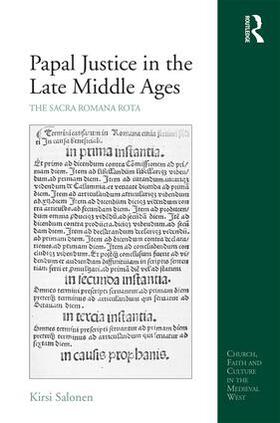 Salonen |  Papal Justice in the Late Middle Ages | Buch |  Sack Fachmedien