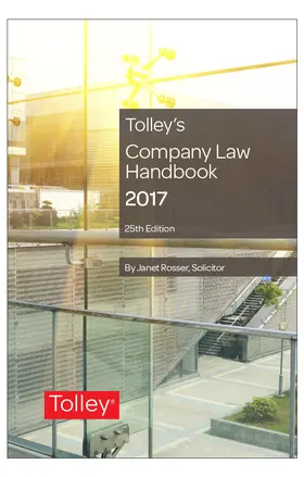 Szelepet |  Tolley's Company Law Handbook | Buch |  Sack Fachmedien