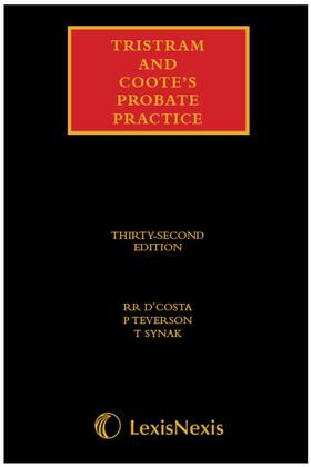 Teverson / D'Costa / Synak |  Tristram and Coote's Probate Practice | Buch |  Sack Fachmedien