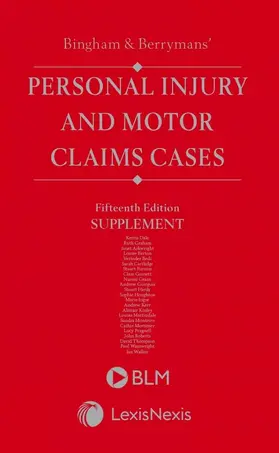  Bingham & Berrymans' Personal Injury and Motor Claims Cases Supplement | Buch |  Sack Fachmedien