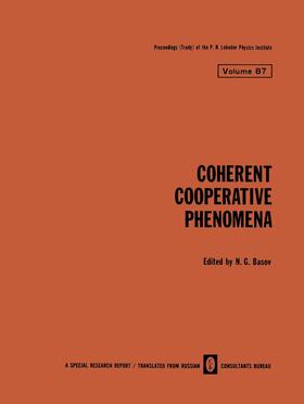 Basov |  Coherent Cooperative Phenomena | Buch |  Sack Fachmedien