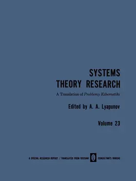 Lyapunov |  Systems Theory Research | Buch |  Sack Fachmedien