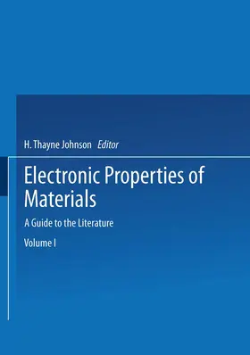 Johnson |  Electronic Properties of Materials | Buch |  Sack Fachmedien