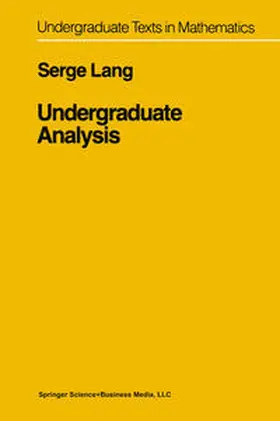 Lang |  Undergraduate Analysis | eBook | Sack Fachmedien