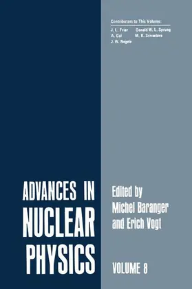 Friar / Gal / Srivastava |  Advances in Nuclear Physics | Buch |  Sack Fachmedien