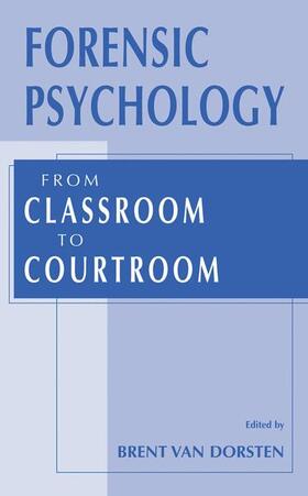Van Dorsten |  Forensic Psychology | Buch |  Sack Fachmedien