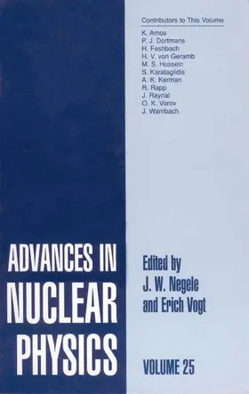 Vogt / Negele |  Advances in Nuclear Physics | Buch |  Sack Fachmedien