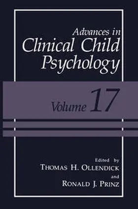 Ollendick / Prinz |  Advances in Clinical Child Psychology | eBook | Sack Fachmedien