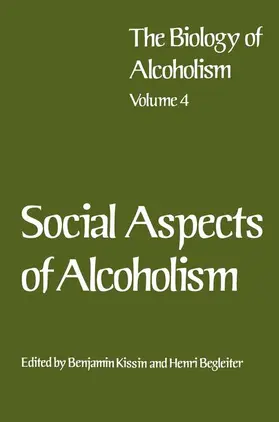 Begleiter / Kissin |  Social Aspects of Alcoholism | Buch |  Sack Fachmedien