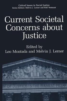 Lerner / Montada |  Current Societal Concerns about Justice | Buch |  Sack Fachmedien