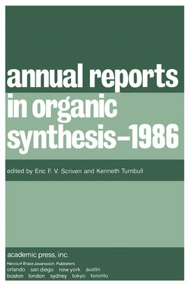 Turnbull |  Annual Reports in Organic Synthesis - 1986 | eBook | Sack Fachmedien