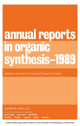 Turnbull |  Annual Reports in Organic Synthesis - 1989 | eBook | Sack Fachmedien