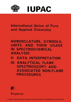 Stuart |  International Union of Pure and Applied Chemistry | eBook | Sack Fachmedien