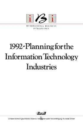 Stuart |  1992-Planning for the Information Technology Industries | eBook | Sack Fachmedien