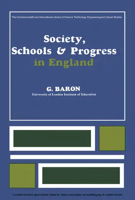 Baron / King |  Society, Schools and Progress in England | eBook | Sack Fachmedien