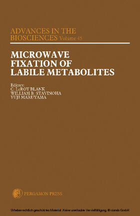 Blank / Stavinoha / Maruyama |  Microwave Fixation of Labile Metabolites | eBook | Sack Fachmedien