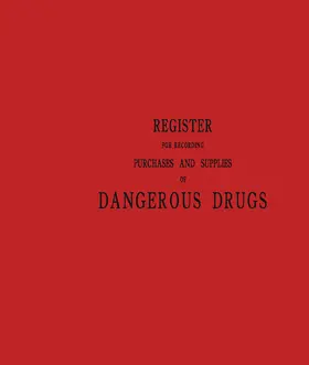 Stuart |  Register for Recording Purchases and Supplies of Dangerous Drugs | eBook | Sack Fachmedien