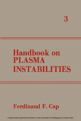 Cap |  Handbook on Plasma Instabilities | eBook | Sack Fachmedien
