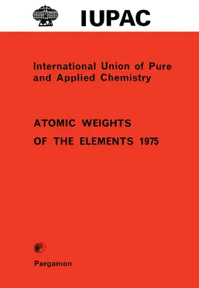 Stuart |  Atomic Weights of the Elements 1975 | eBook | Sack Fachmedien