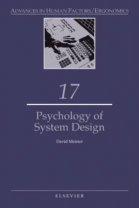 Meister |  Psychology of System Design | eBook | Sack Fachmedien