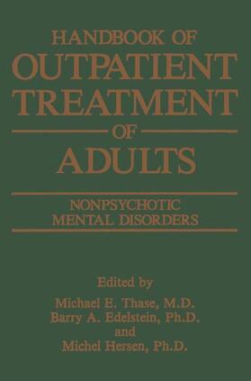 Edelstein / Thase / Hersen |  Handbook of Outpatient Treatment of Adults | Buch |  Sack Fachmedien