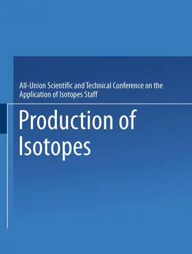  Production of Isotopes | Buch |  Sack Fachmedien