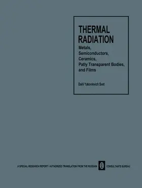 Svet |  Thermal Radiation | Buch |  Sack Fachmedien