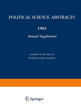  Political Science Abstracts | Buch |  Sack Fachmedien