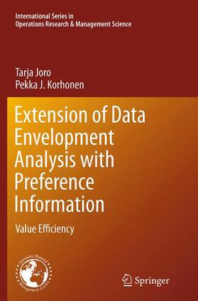 Korhonen / Joro |  Extension of Data Envelopment Analysis with Preference Information | Buch |  Sack Fachmedien