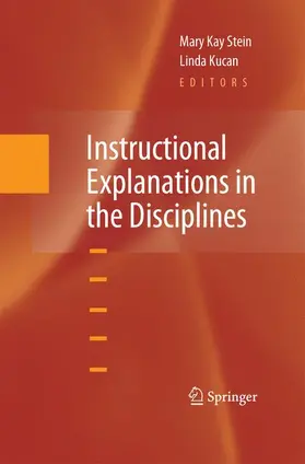 Kucan / Stein |  Instructional Explanations in the Disciplines | Buch |  Sack Fachmedien