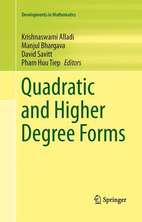 Alladi / Tiep / Bhargava |  Quadratic and Higher Degree Forms | Buch |  Sack Fachmedien