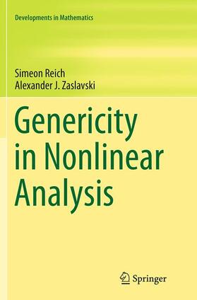 Zaslavski / Reich |  Genericity in Nonlinear Analysis | Buch |  Sack Fachmedien