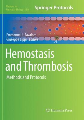 Lippi / Favaloro |  Hemostasis and Thrombosis | Buch |  Sack Fachmedien