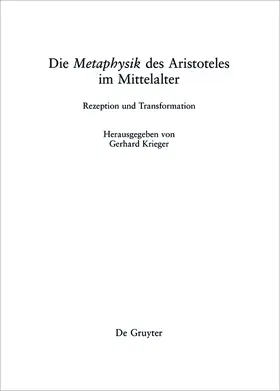 Krieger |  Die Metaphysik Des Aristoteles Im Mittelalter | Buch |  Sack Fachmedien