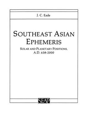 Eade |  Southeast Asian Ephemeris | eBook | Sack Fachmedien