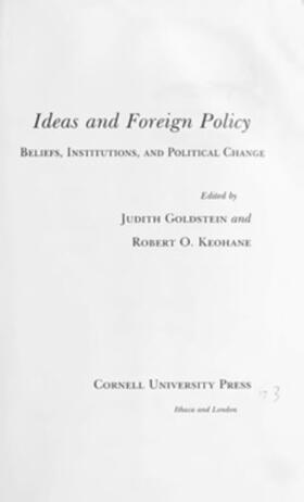 Goldstein / Keohane |  Ideas and Foreign Policy | eBook | Sack Fachmedien