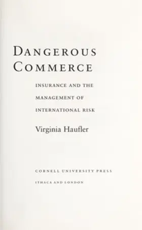 Haufler |  Dangerous Commerce | eBook | Sack Fachmedien