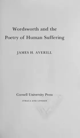 Averill |  Wordsworth and the Poetry of Human Suffering | eBook | Sack Fachmedien