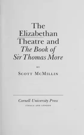 McMillin |  The Elizabethan Theatre and "The Book of Sir Thomas More'' | eBook | Sack Fachmedien