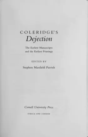 Parrish |  Coleridge's "Dejection" | eBook | Sack Fachmedien