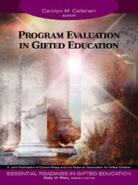 Callahan / Reis |  Program Evaluation in Gifted Education | eBook | Sack Fachmedien