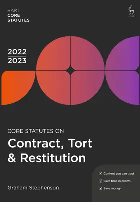 Stephenson |  Core Statutes on Contract, Tort & Restitution 2022-23 | Buch |  Sack Fachmedien